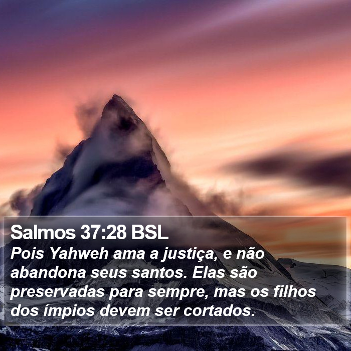 Salmos 37:28 BSL Bible Study