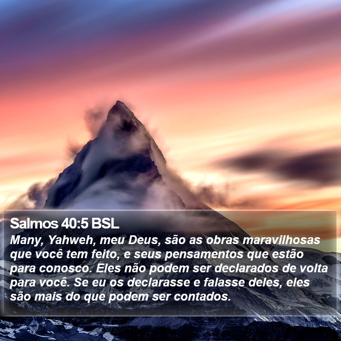 Salmos 40:5 BSL Bible Study