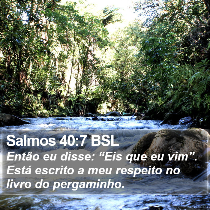 Salmos 40:7 BSL Bible Study
