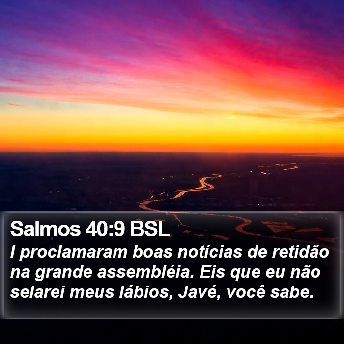 Salmos 40:9 BSL Bible Study