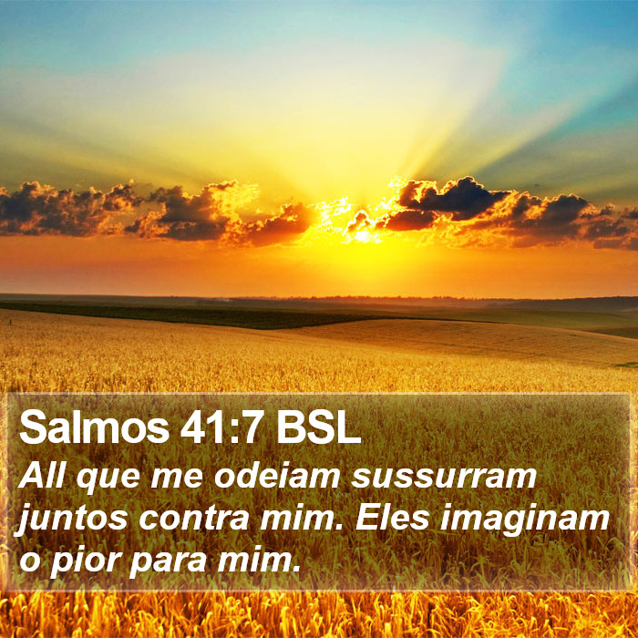 Salmos 41:7 BSL Bible Study