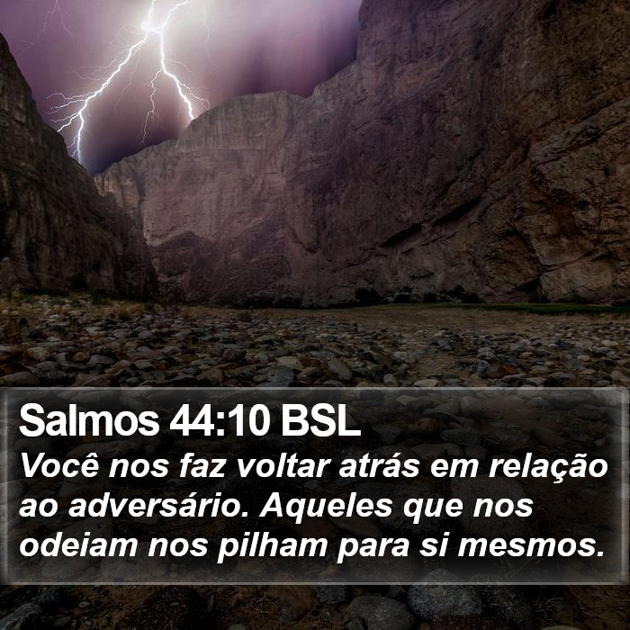 Salmos 44:10 BSL Bible Study