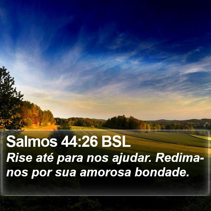 Salmos 44:26 BSL Bible Study