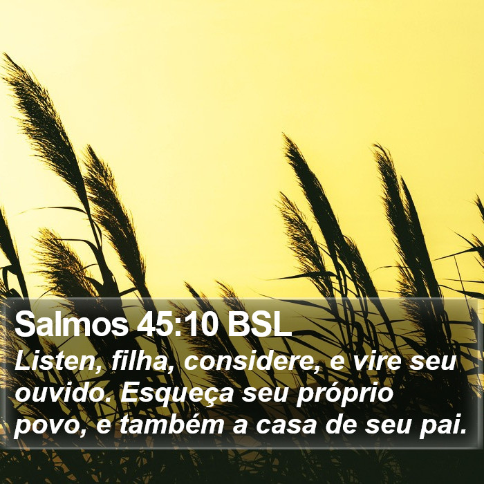 Salmos 45:10 BSL Bible Study