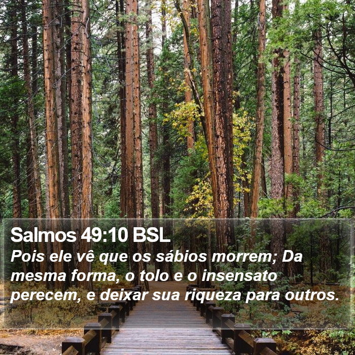 Salmos 49:10 BSL Bible Study