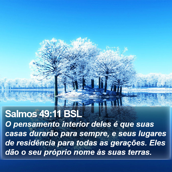 Salmos 49:11 BSL Bible Study