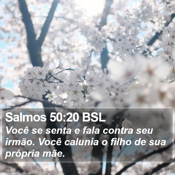 Salmos 50:20 BSL Bible Study