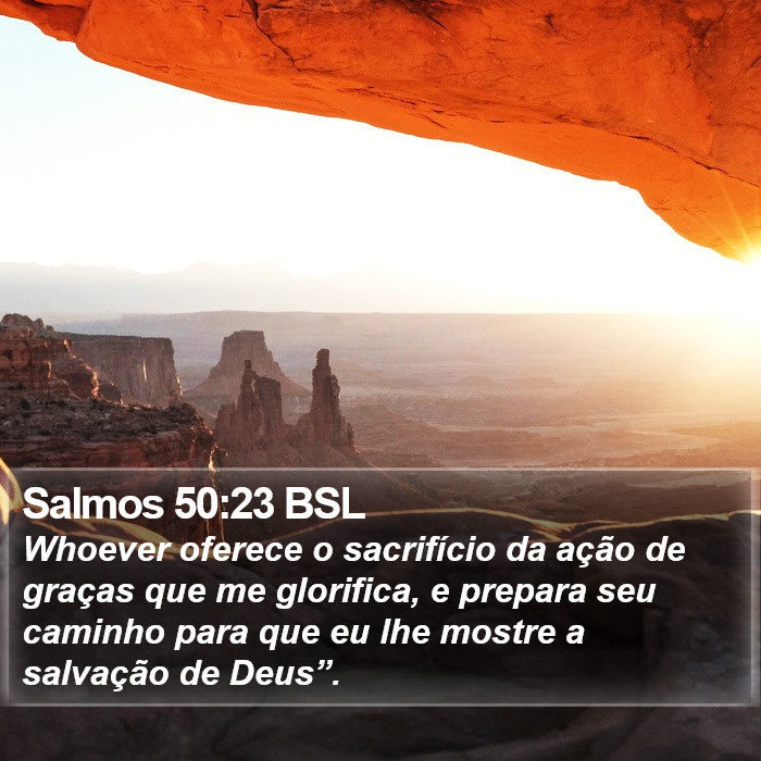 Salmos 50:23 BSL Bible Study