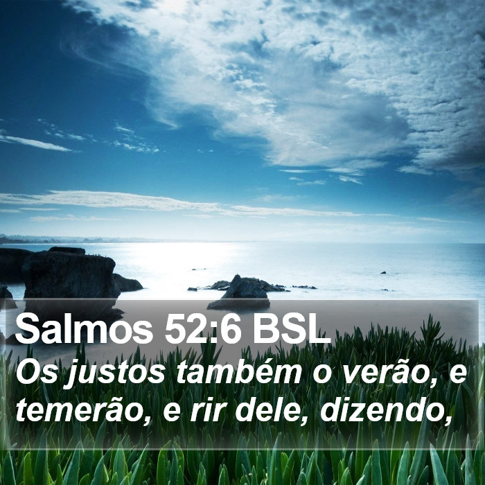 Salmos 52:6 BSL Bible Study