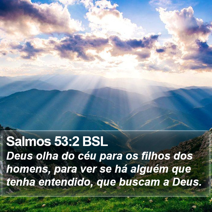 Salmos 53:2 BSL Bible Study