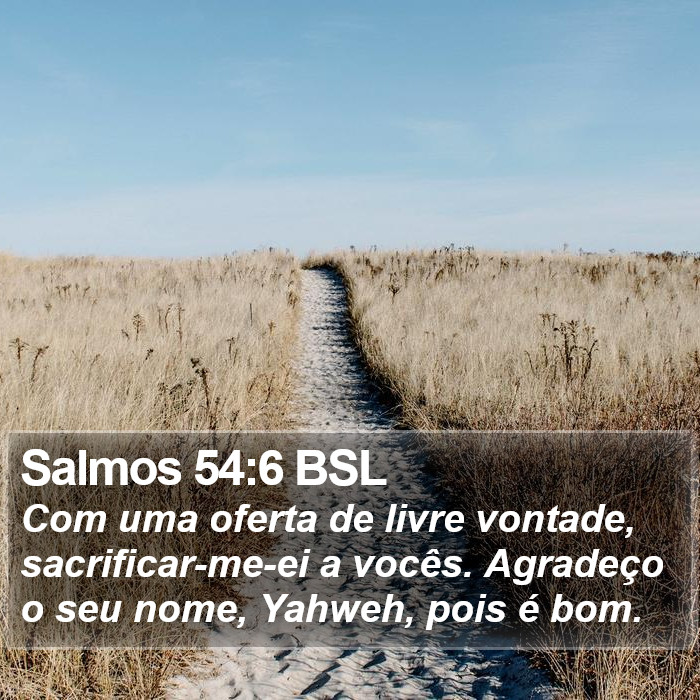 Salmos 54:6 BSL Bible Study