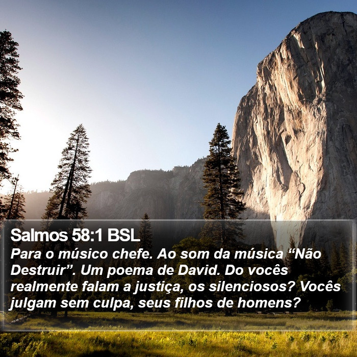 Salmos 58:1 BSL Bible Study