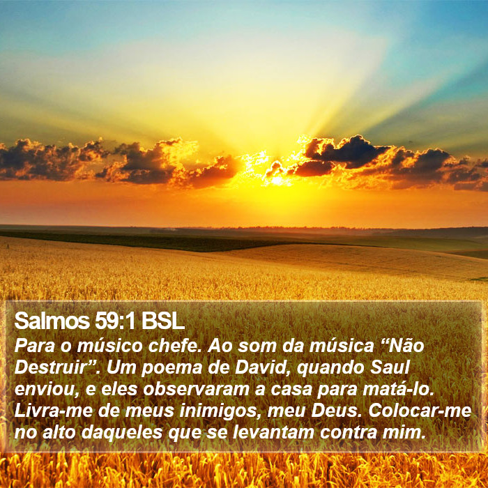 Salmos 59:1 BSL Bible Study