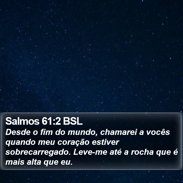 Salmos 61:2 BSL Bible Study