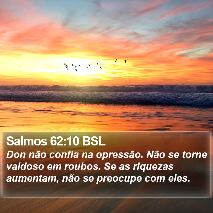 Salmos 62:10 BSL Bible Study