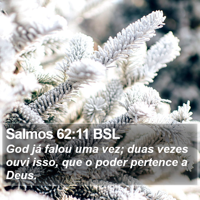 Salmos 62:11 BSL Bible Study