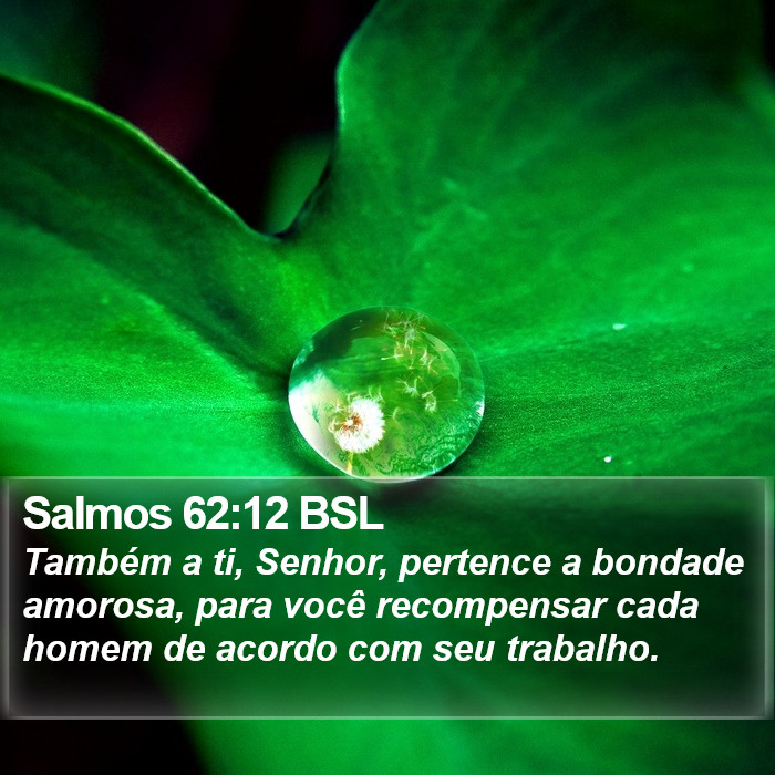 Salmos 62:12 BSL Bible Study