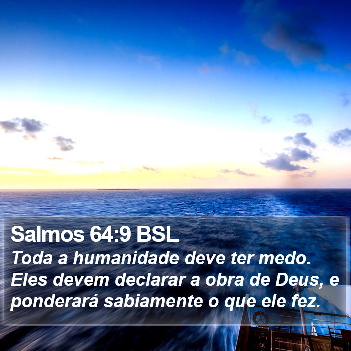 Salmos 64:9 BSL Bible Study