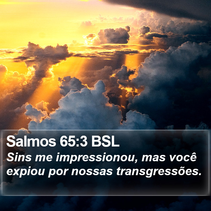 Salmos 65:3 BSL Bible Study