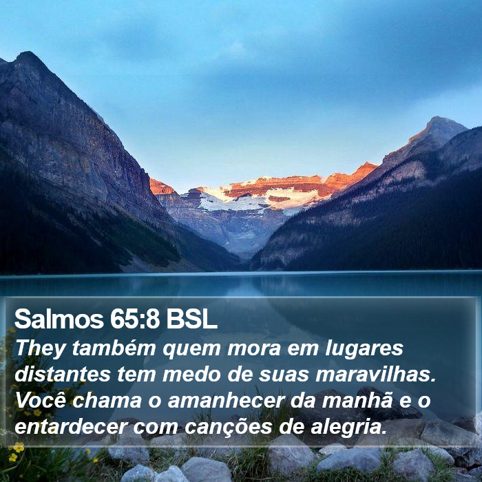 Salmos 65:8 BSL Bible Study