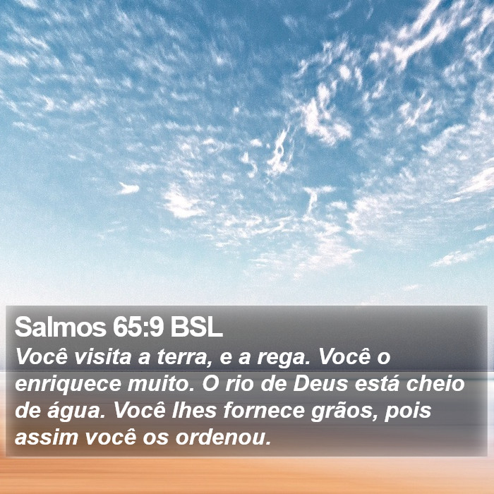 Salmos 65:9 BSL Bible Study