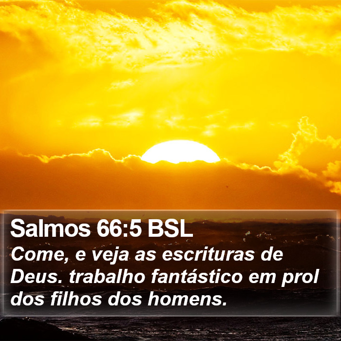 Salmos 66:5 BSL Bible Study