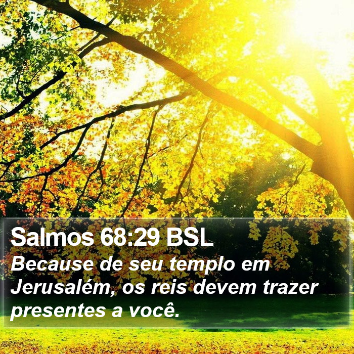 Salmos 68:29 BSL Bible Study