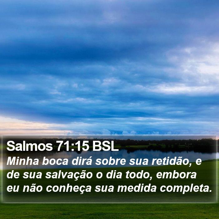 Salmos 71:15 BSL Bible Study