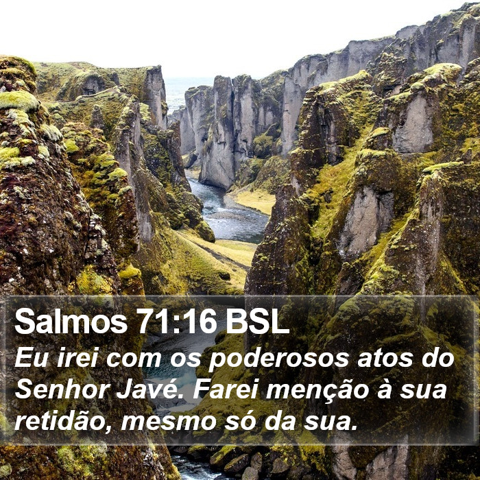 Salmos 71:16 BSL Bible Study