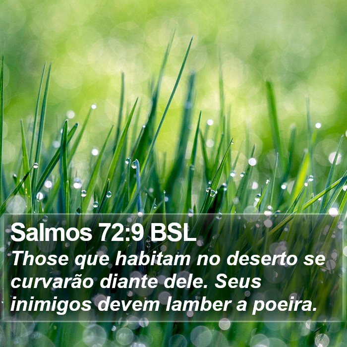 Salmos 72:9 BSL Bible Study