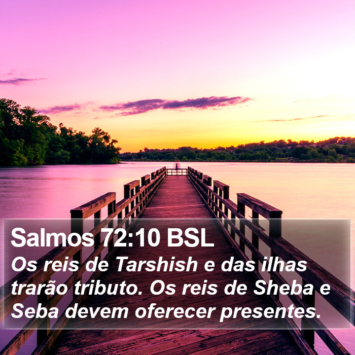 Salmos 72:10 BSL Bible Study