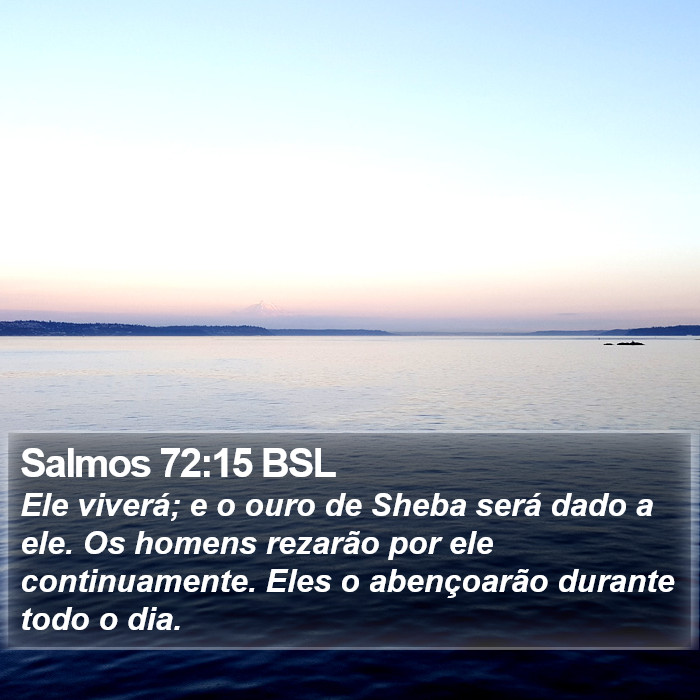 Salmos 72:15 BSL Bible Study