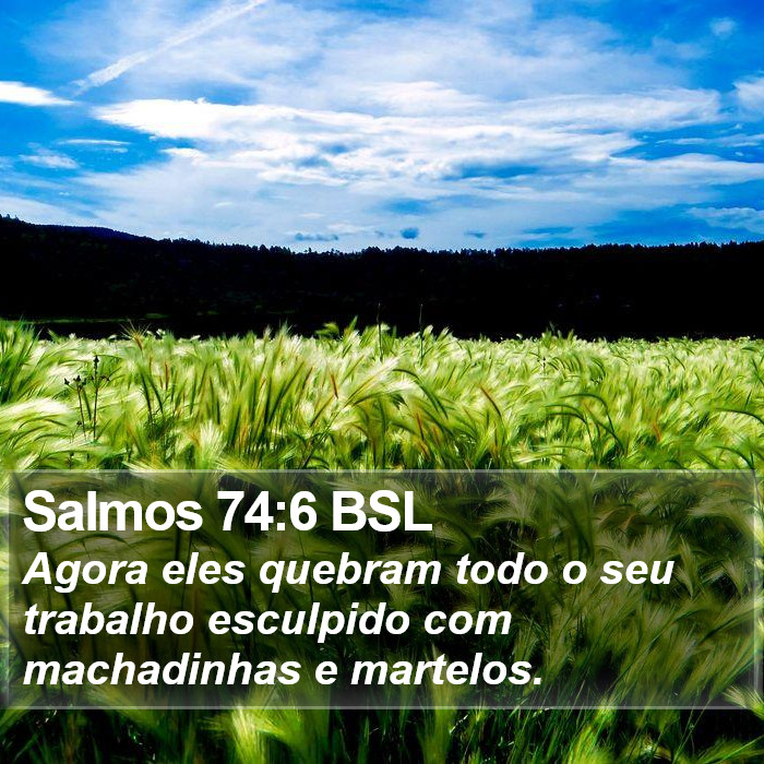 Salmos 74:6 BSL Bible Study