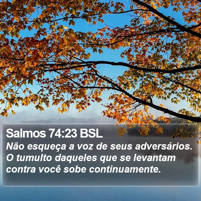 Salmos 74:23 BSL Bible Study