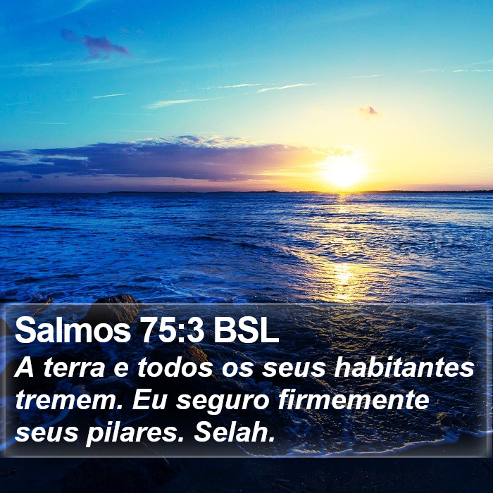 Salmos 75:3 BSL Bible Study