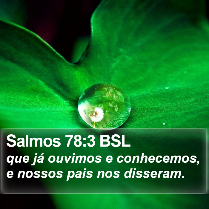 Salmos 78:3 BSL Bible Study