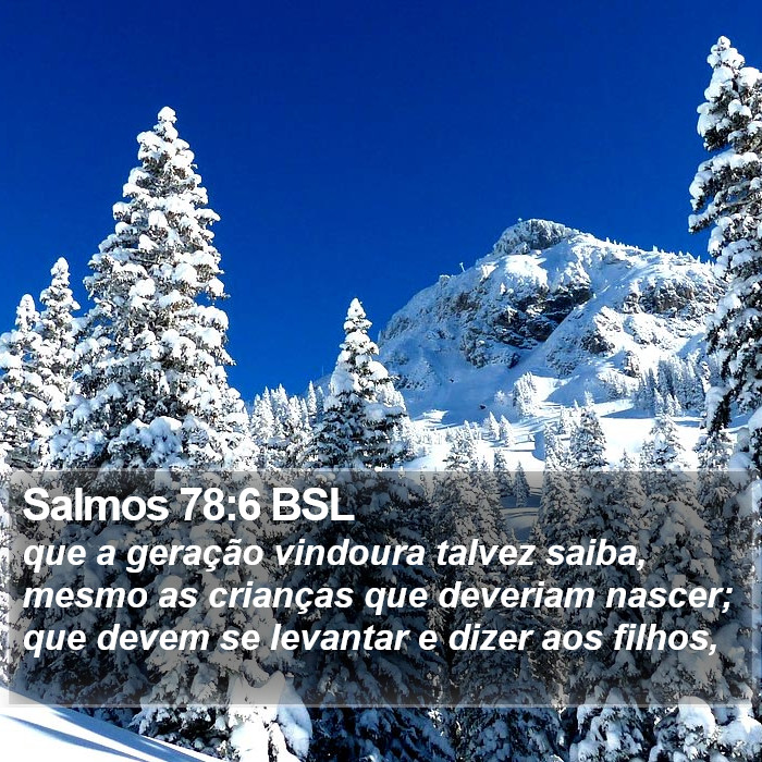 Salmos 78:6 BSL Bible Study