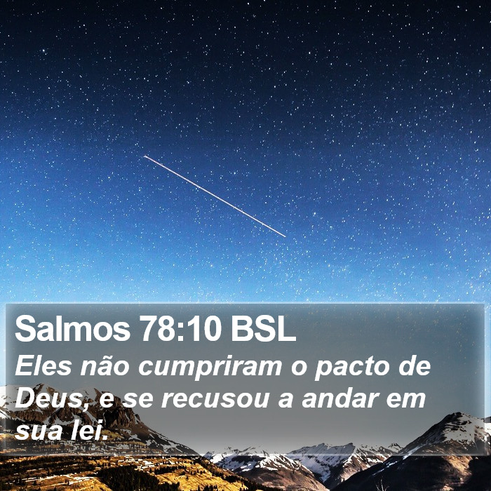 Salmos 78:10 BSL Bible Study