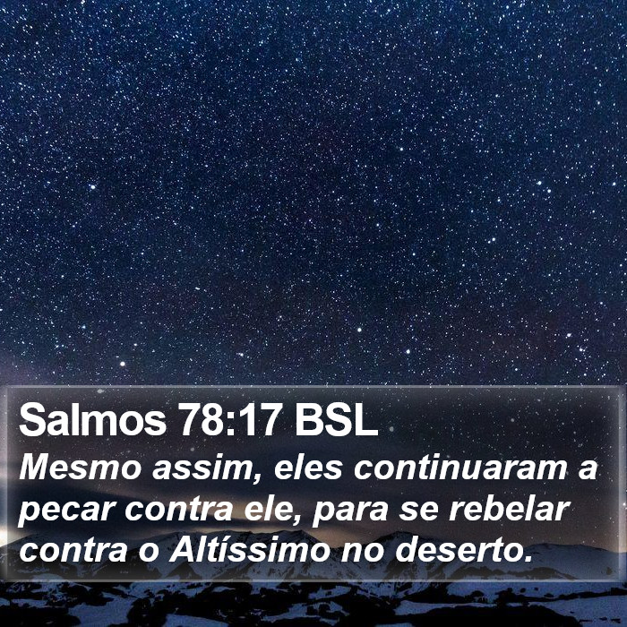 Salmos 78:17 BSL Bible Study