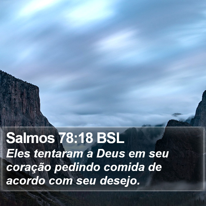 Salmos 78:18 BSL Bible Study