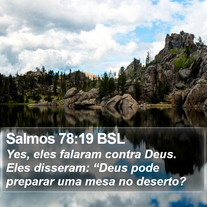 Salmos 78:19 BSL Bible Study