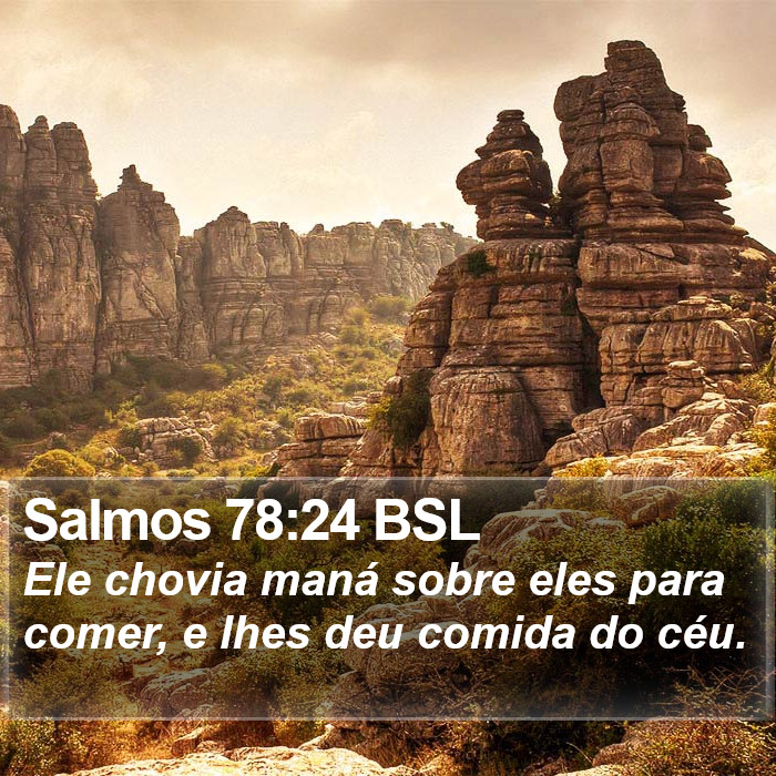 Salmos 78:24 BSL Bible Study