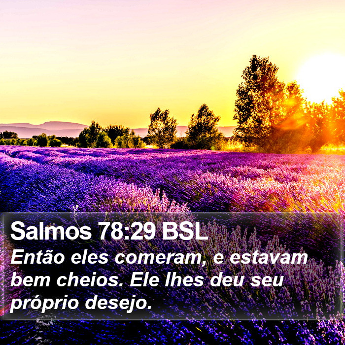 Salmos 78:29 BSL Bible Study