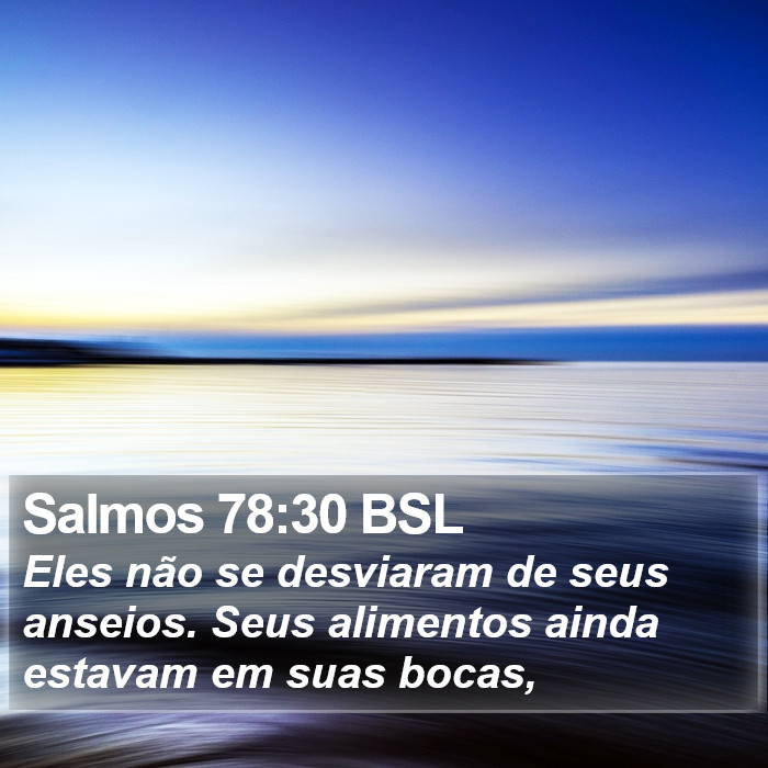 Salmos 78:30 BSL Bible Study