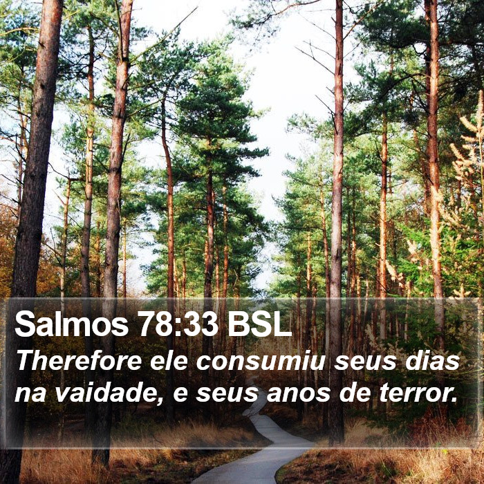 Salmos 78:33 BSL Bible Study