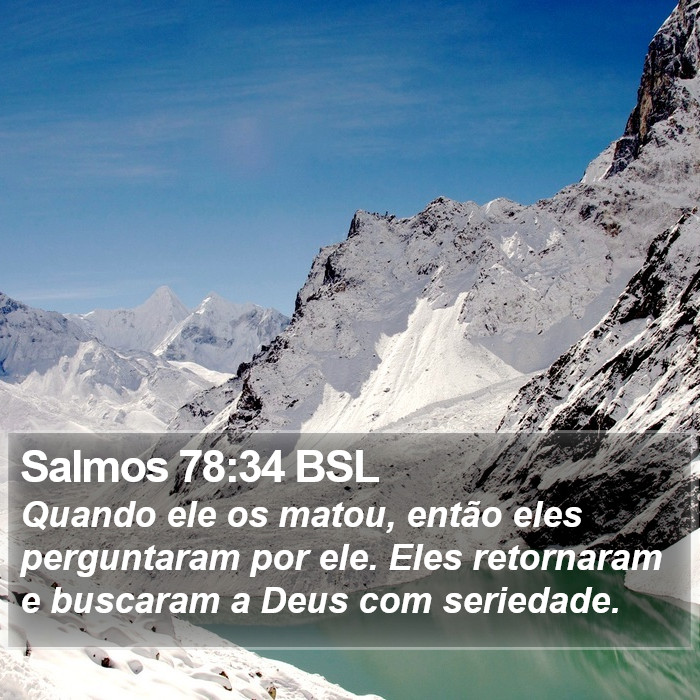 Salmos 78:34 BSL Bible Study