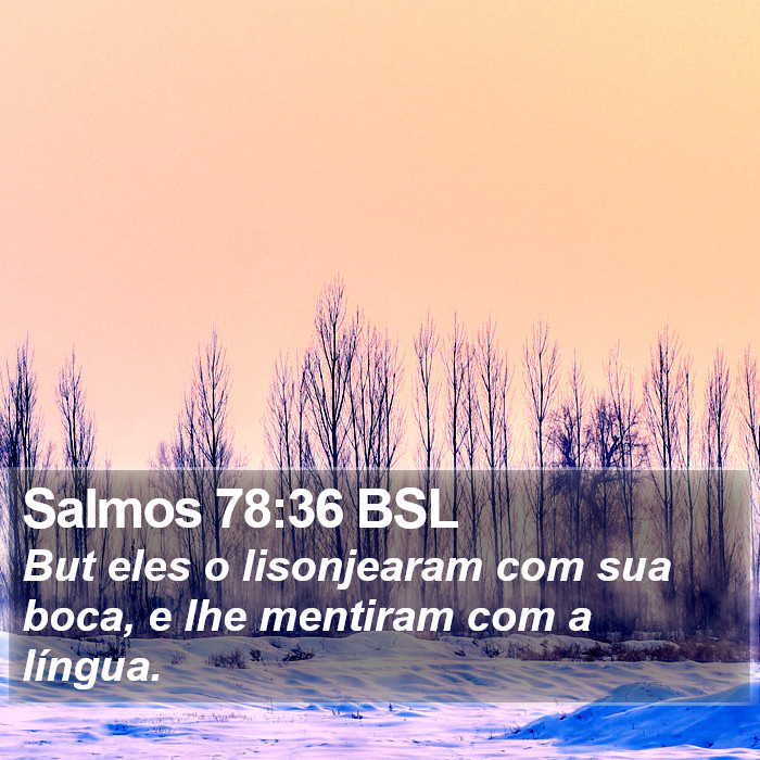 Salmos 78:36 BSL Bible Study