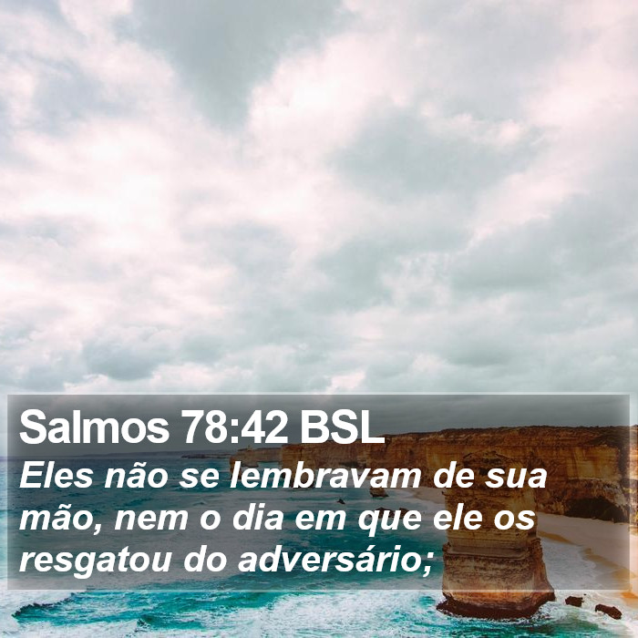 Salmos 78:42 BSL Bible Study