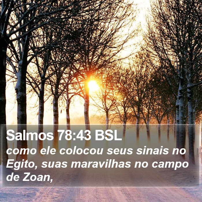 Salmos 78:43 BSL Bible Study