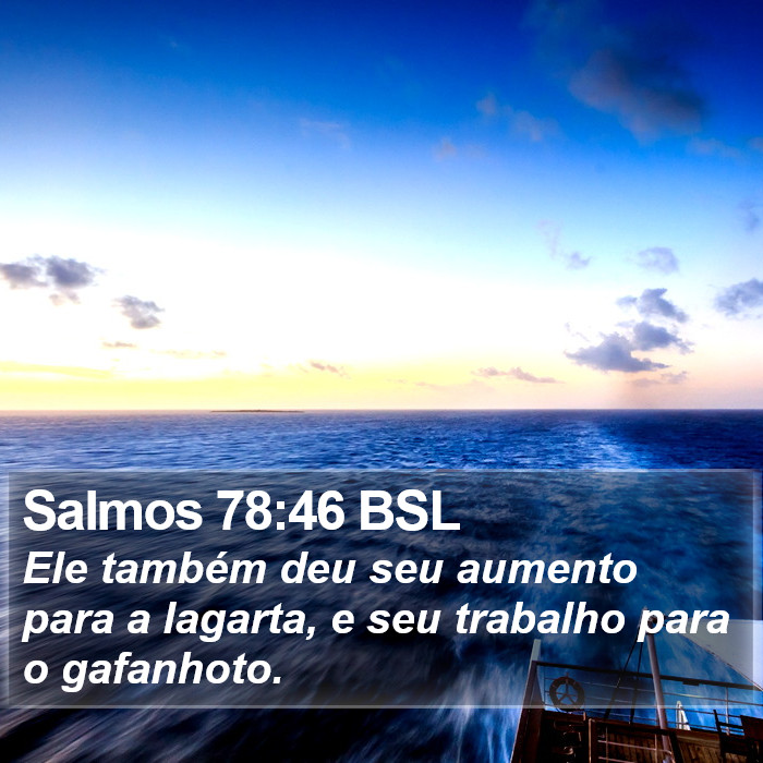 Salmos 78:46 BSL Bible Study